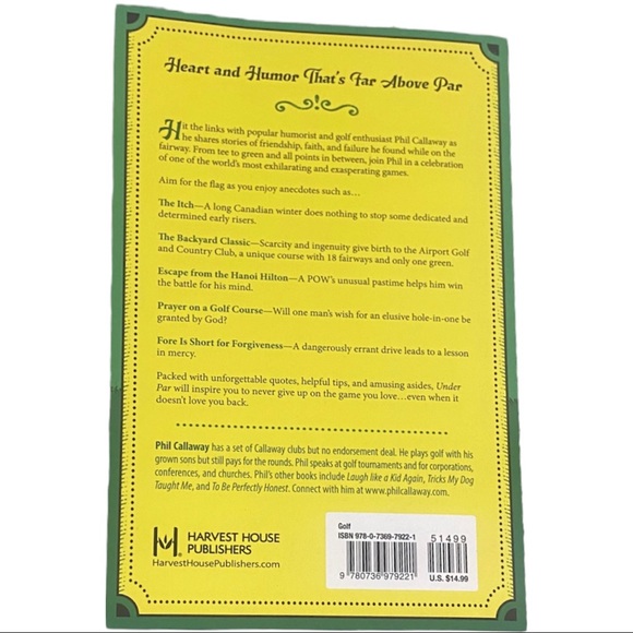 Under Par: Celebrating Life's Great Moments on and off the Golf Course by Phil C - Picture 2 of 2